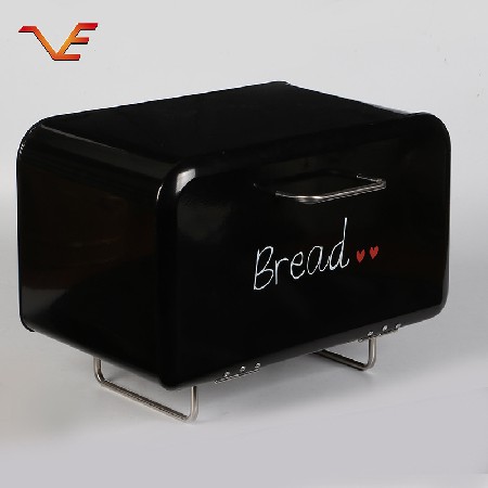 Iron sheet bread box with legs, black multi style, optional, supporting overprint logo manufacturers, wholesale of a large number of styles