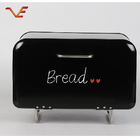 Iron sheet bread box with legs, black multi style, optional, supporting overprint logo manufacturers, wholesale of a large number of styles