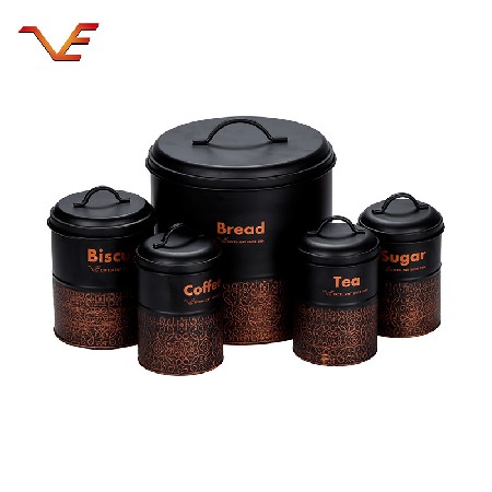 Factory supplied iron can storage kit for household kitchen food Dry food storage Snack pot Coffee pot Tea pot