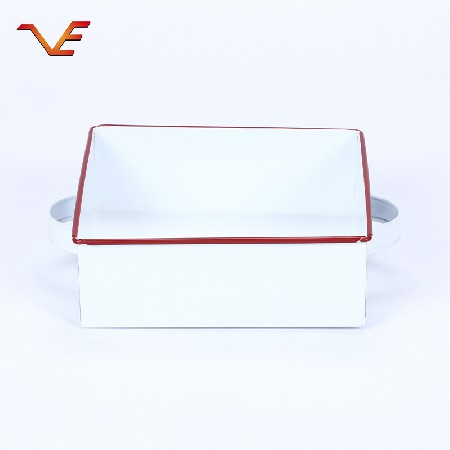 White storage square plate, thickened dish serving tray for household kitchen, rice plate, barbecue fish plate, common simple tableware