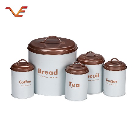 厂家直供 家用收纳储蓄置物铁罐套装 干果茶叶咖啡厨房用品密封罐